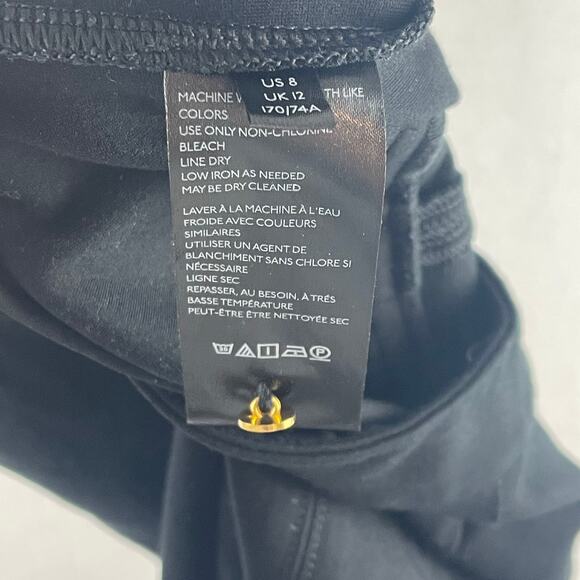 THE ESSENTIAL SLIM BY ANTHROPOLOGIE SIZE 8 BLACK PANTS TROUSER - Picture 8 of 11